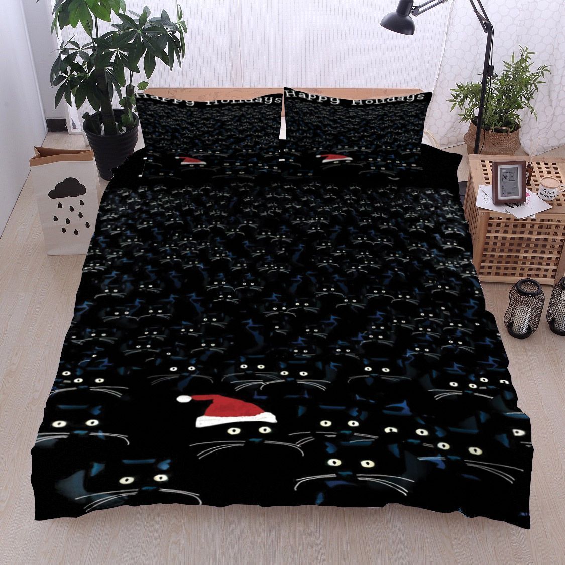 Cat Christmas Bedding Set
