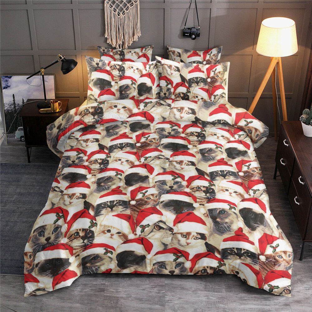 Cat Christmas Bedding Set