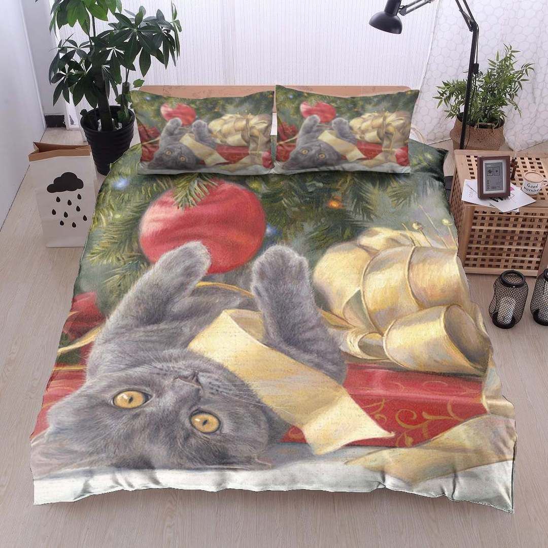 Cat Christmas Bedding Set