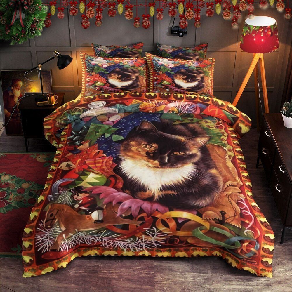 Cat Christmas Bedding Set