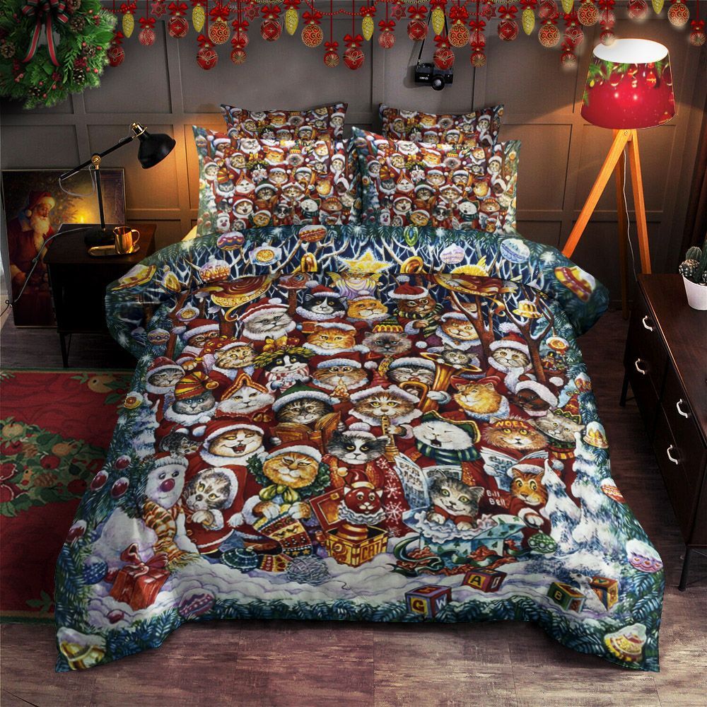 Cat Christmas Bedding Set
