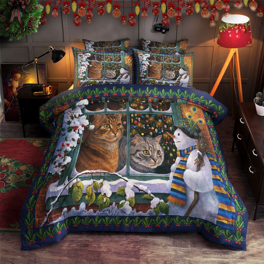 Cat Christmas Bedding Set