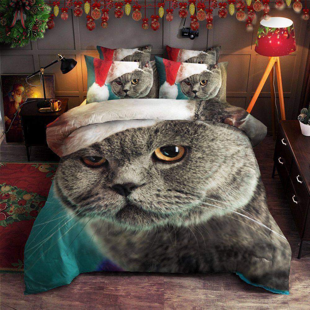 Cat Christmas Bedding Set