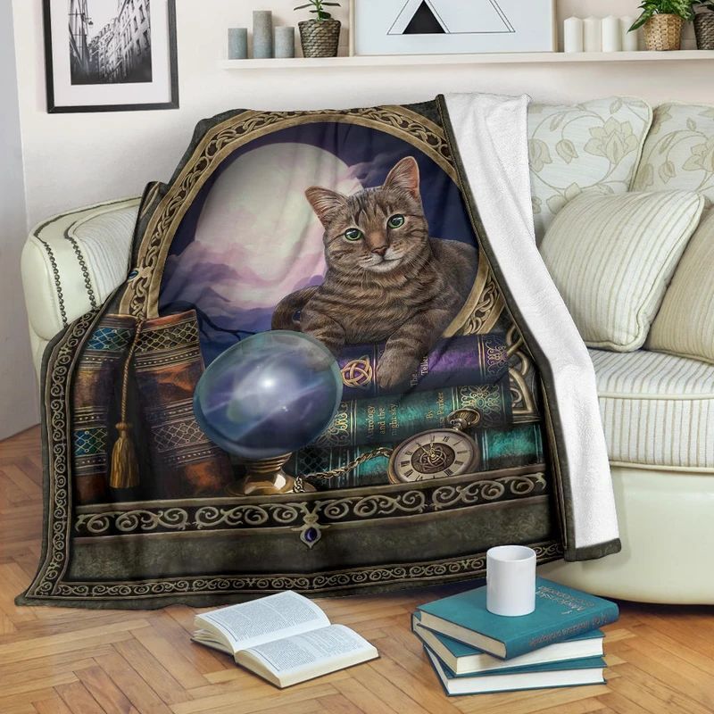 Cat Sherpa Fleece Blanket