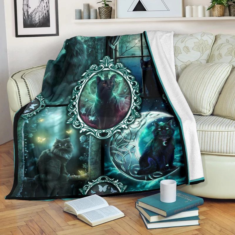 Cat Sherpa Fleece Blanket