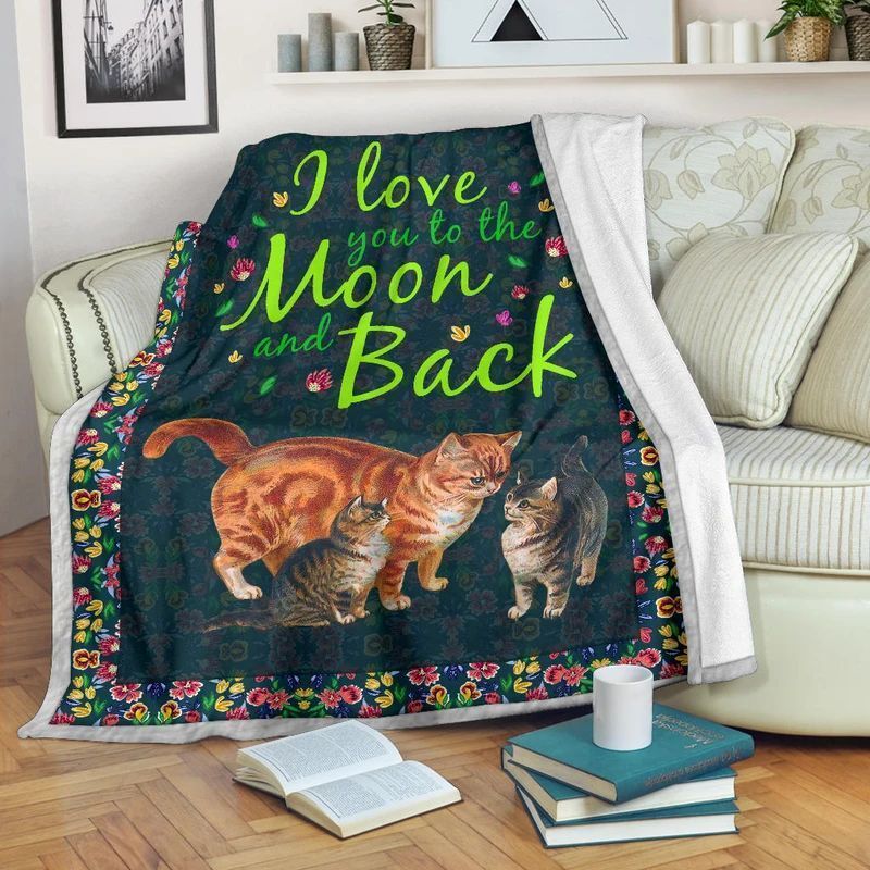 Cat Sherpa Fleece Blanket