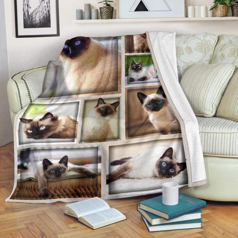 Cat Sherpa Fleece Blanket