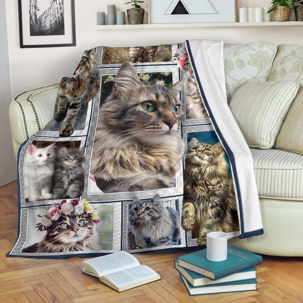 Cat Sherpa Fleece Blanket