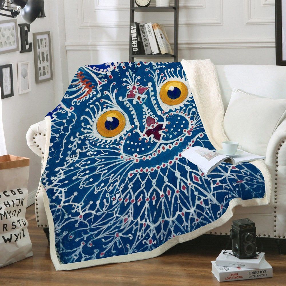 Cat Sherpa Fleece Blanket