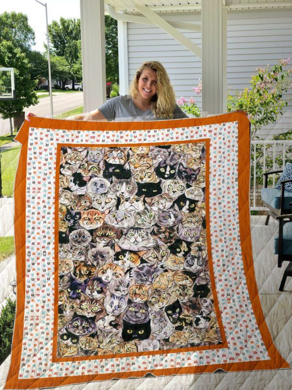 Cat CL14100062MDQ Quilt Blanket
