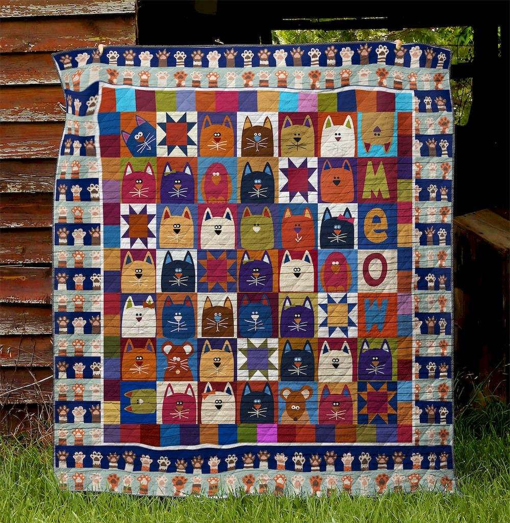 Cat CL16100018MDQ Quilt Blanket