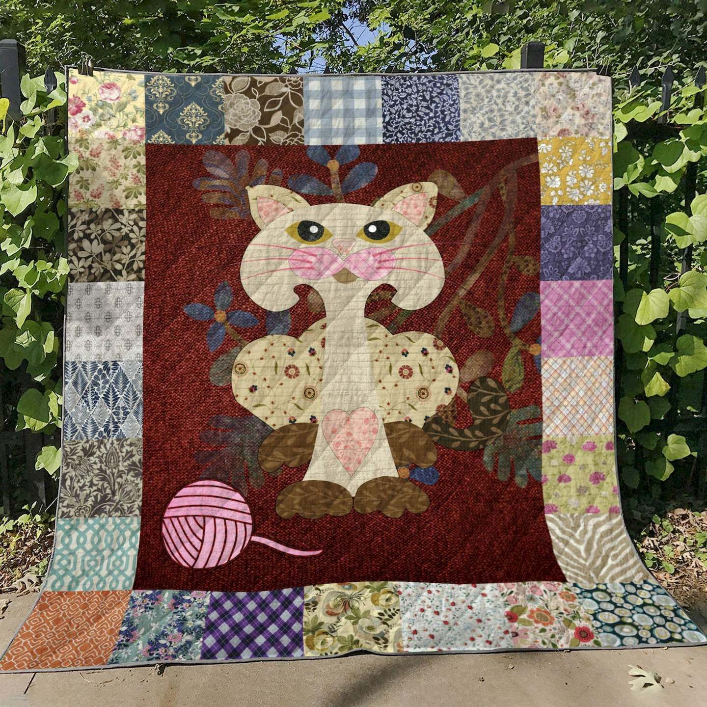 Cat CL16100023MDQ Quilt Blanket