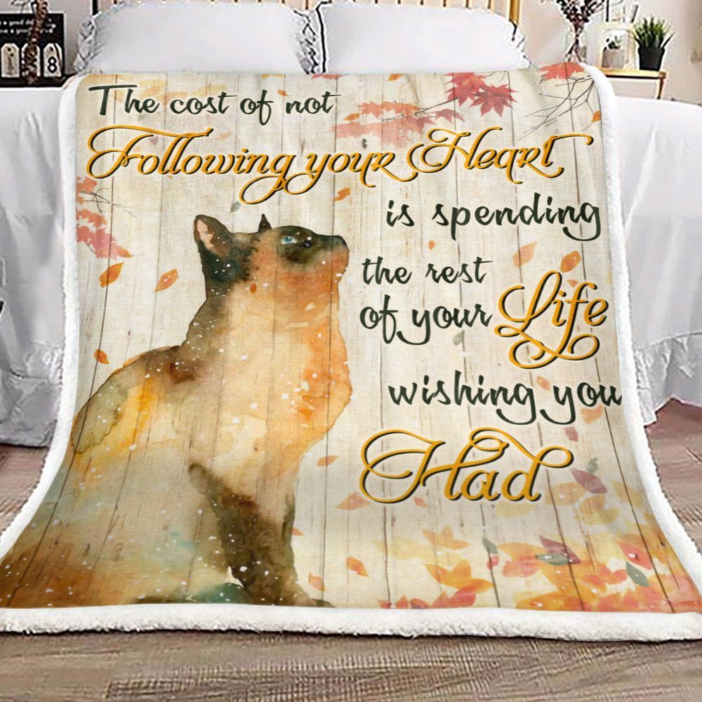 Cat Sherpa Fleece Blanket