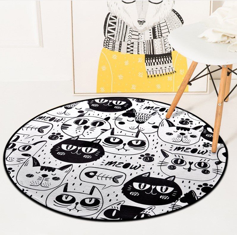 Cat Round Carpet