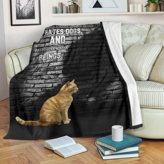 Cat Sherpa Fleece Blanket