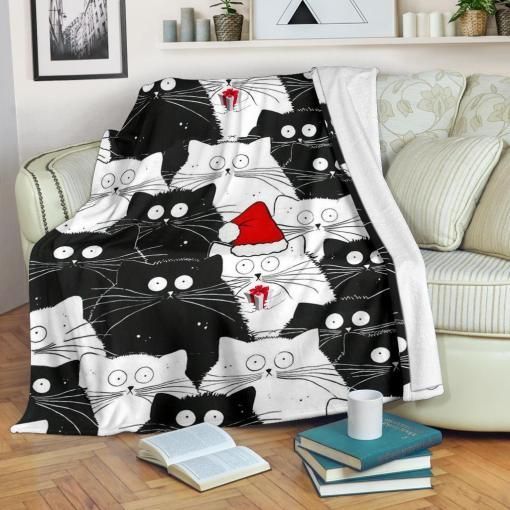 Cat Sherpa Fleece Blanket