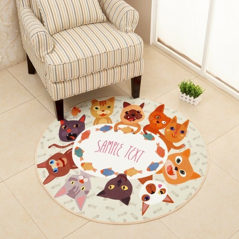 Cat Round Carpet