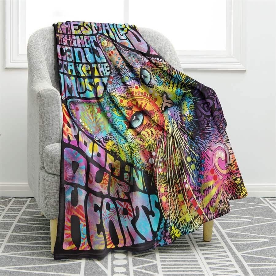 Cat Sherpa Fleece Blanket