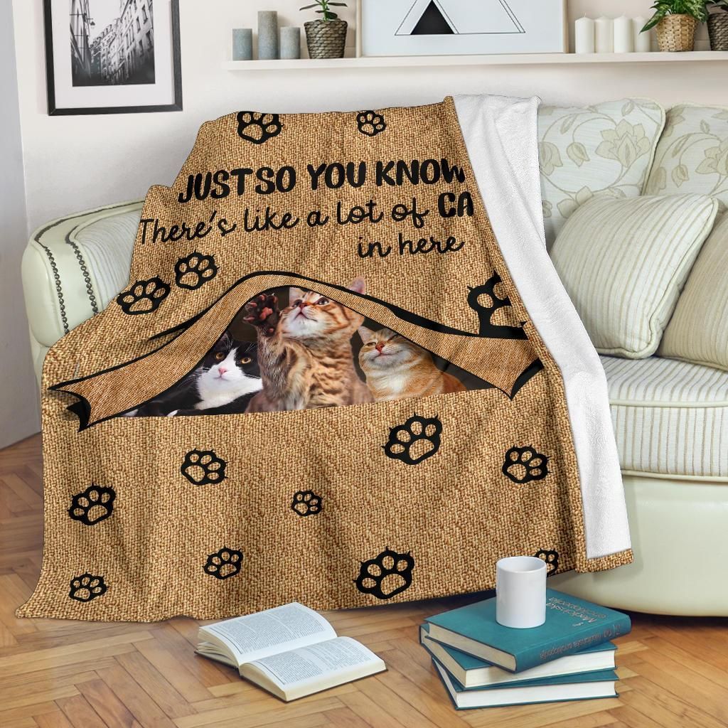 Cat Sherpa Fleece Blanket