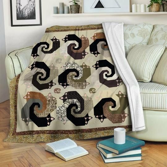 Cat Sherpa Fleece Blanket