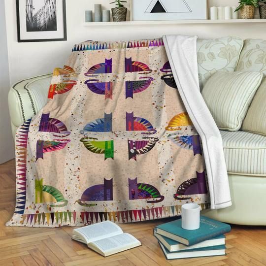 Cat Sherpa Fleece Blanket
