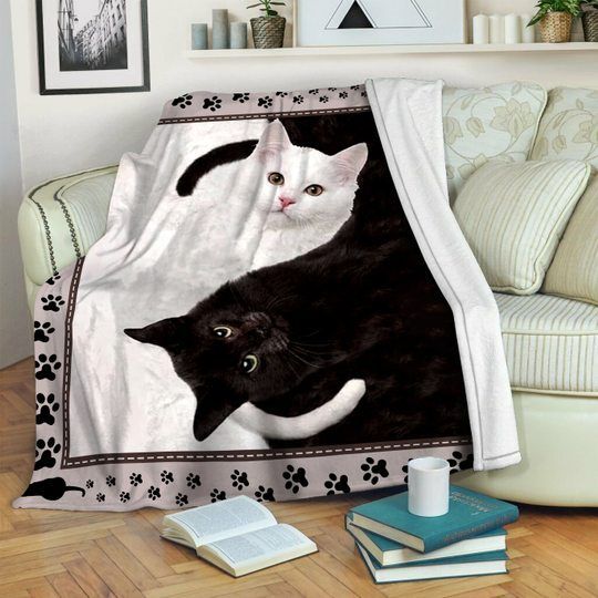 Cat Sherpa Fleece Blanket