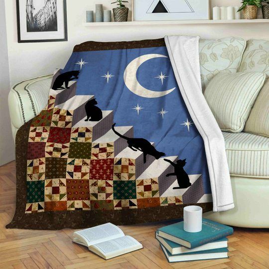 Cat Sherpa Fleece Blanket