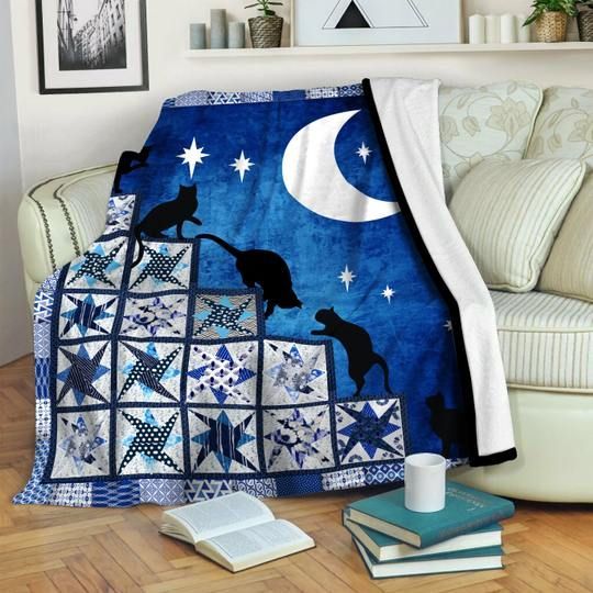 Cat Sherpa Fleece Blanket