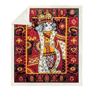 Cat Sherpa Fleece Blanket