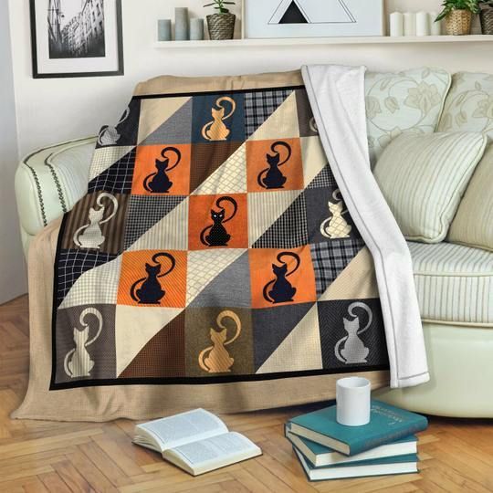 Cat Sherpa Fleece Blanket