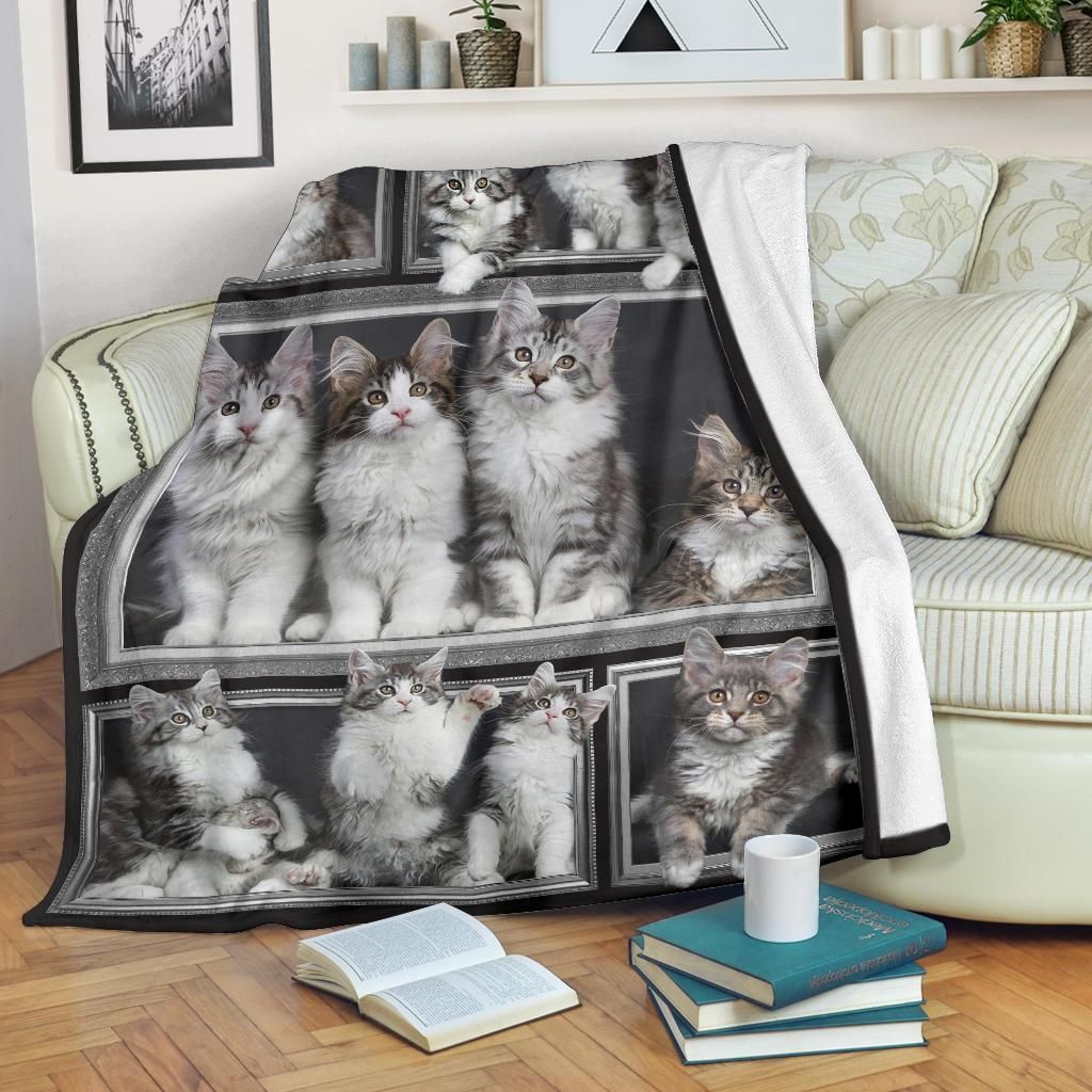 Cat Sherpa Fleece Blanket