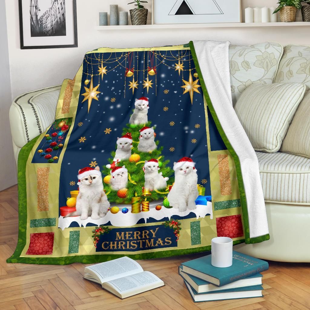 Cat Sherpa Fleece Blanket