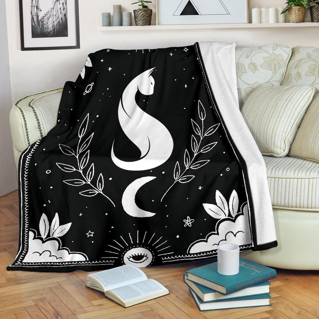 Cat Sherpa Fleece Blanket