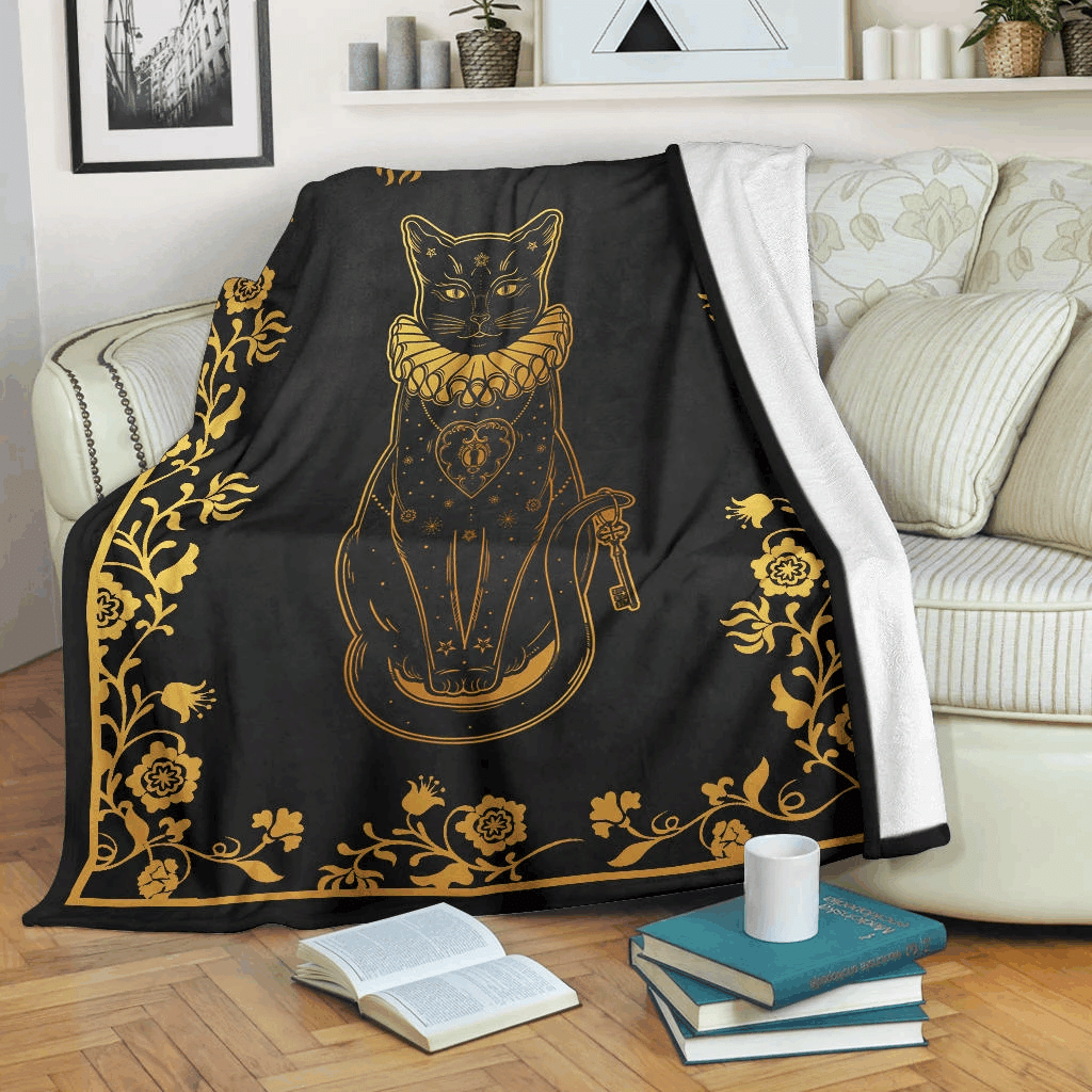 Cat Sherpa Fleece Blanket