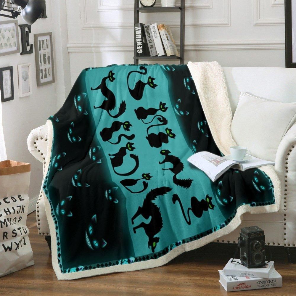 Cat Sherpa Fleece Blanket