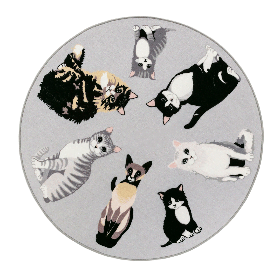 Cat Round Carpet