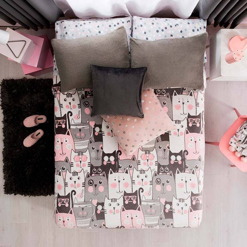 Cat Sherpa Fleece Blanket