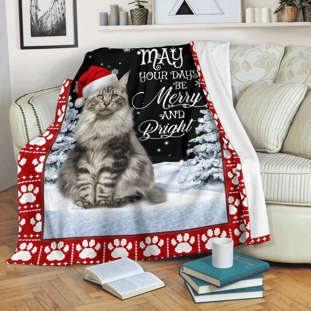 Cat Sherpa Fleece Blanket