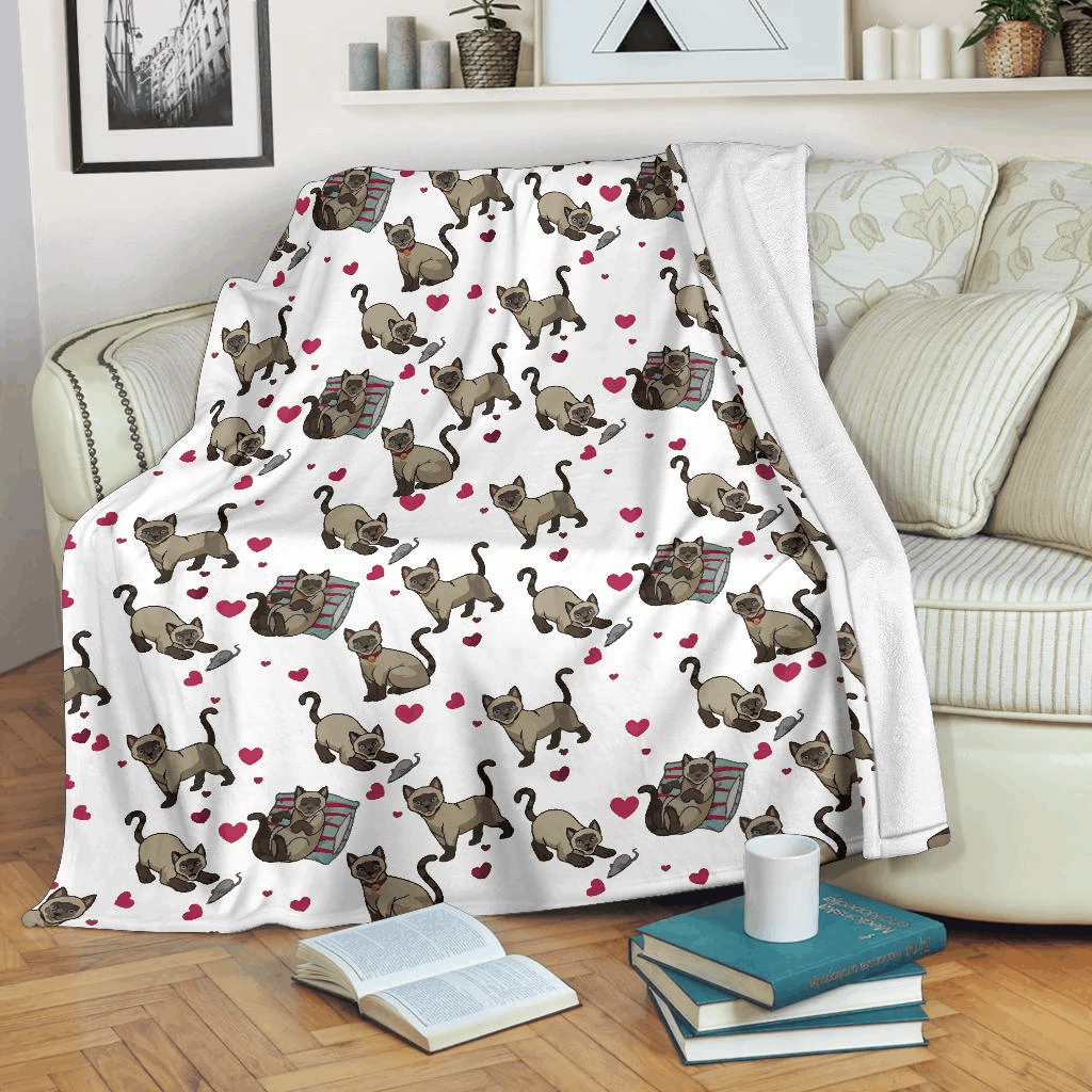 Cat Sherpa Fleece Blanket