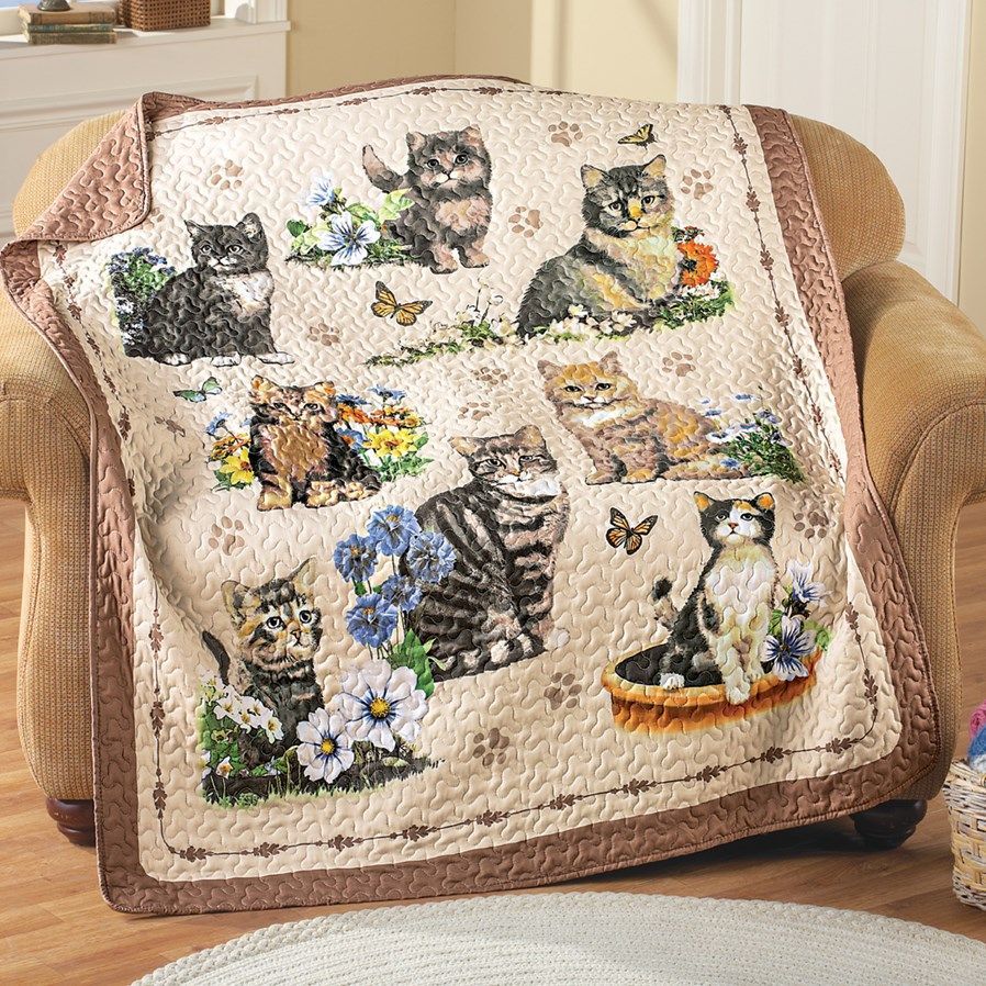 Cat Sherpa Fleece Blanket