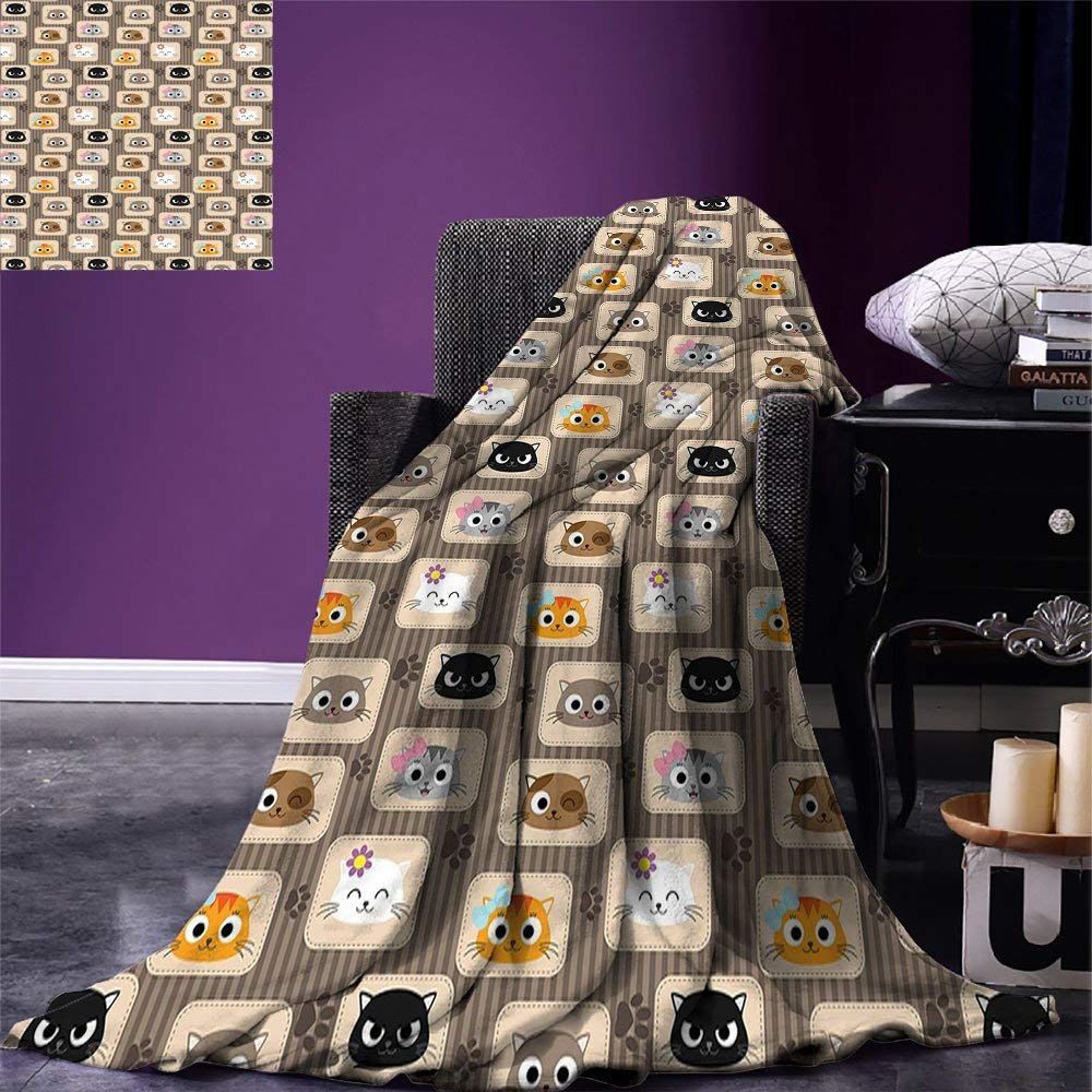 Cat Sherpa Fleece Blanket