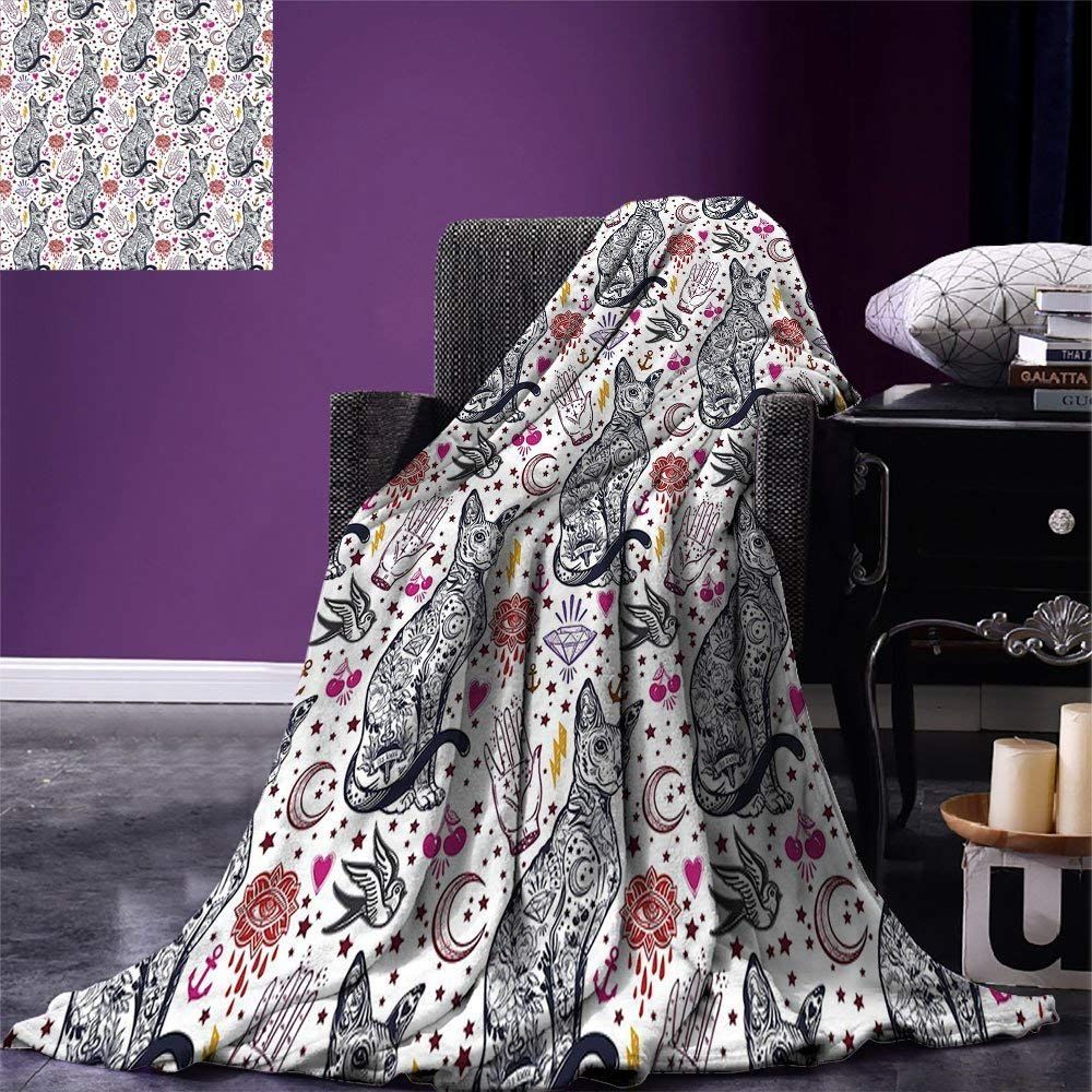 Cat Sherpa Fleece Blanket