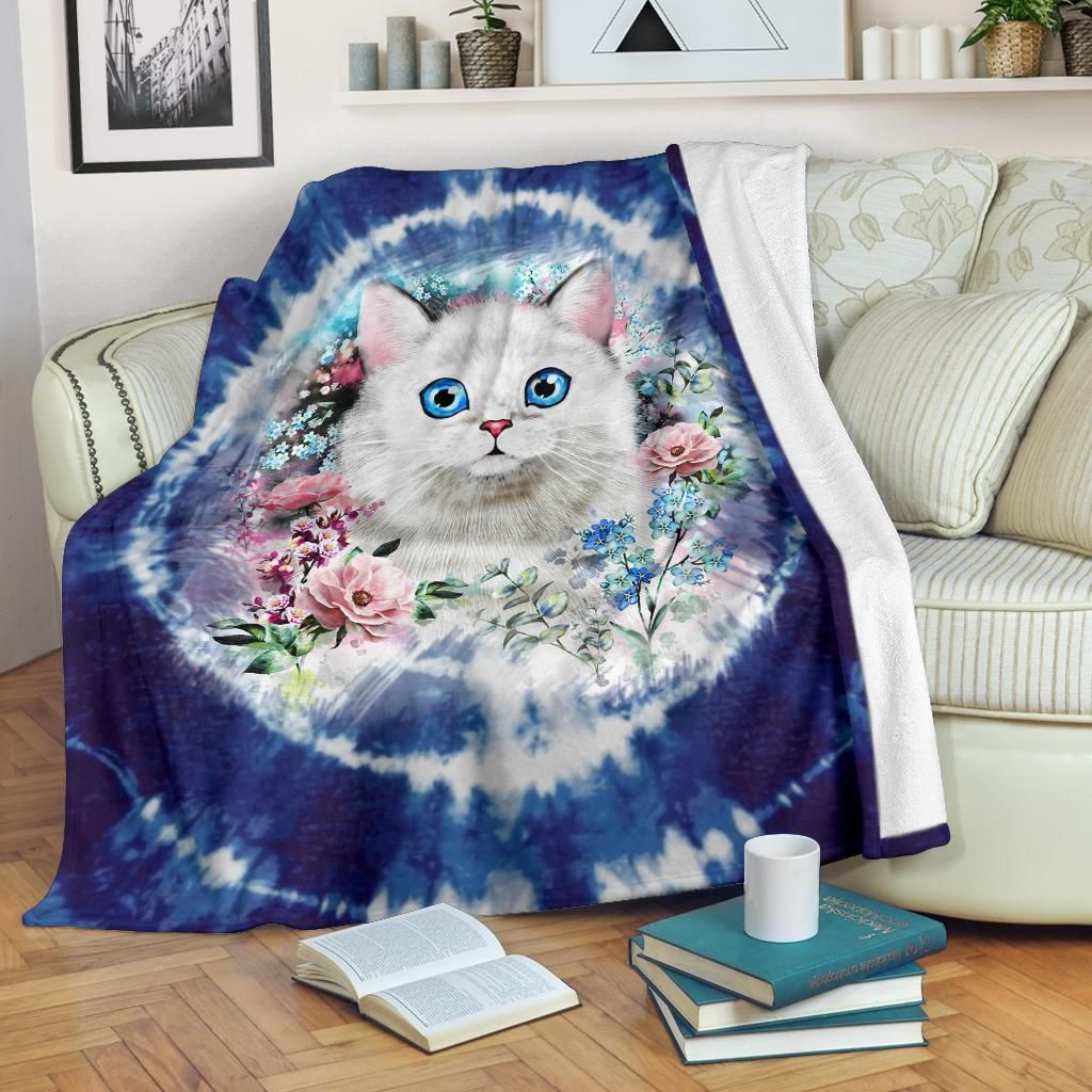 Cat Sherpa Fleece Blanket
