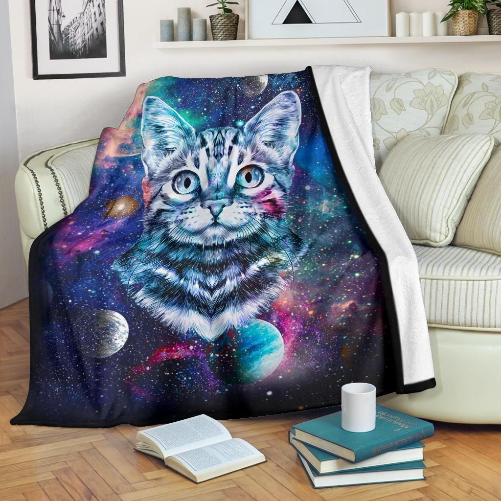 Cat Sherpa Fleece Blanket