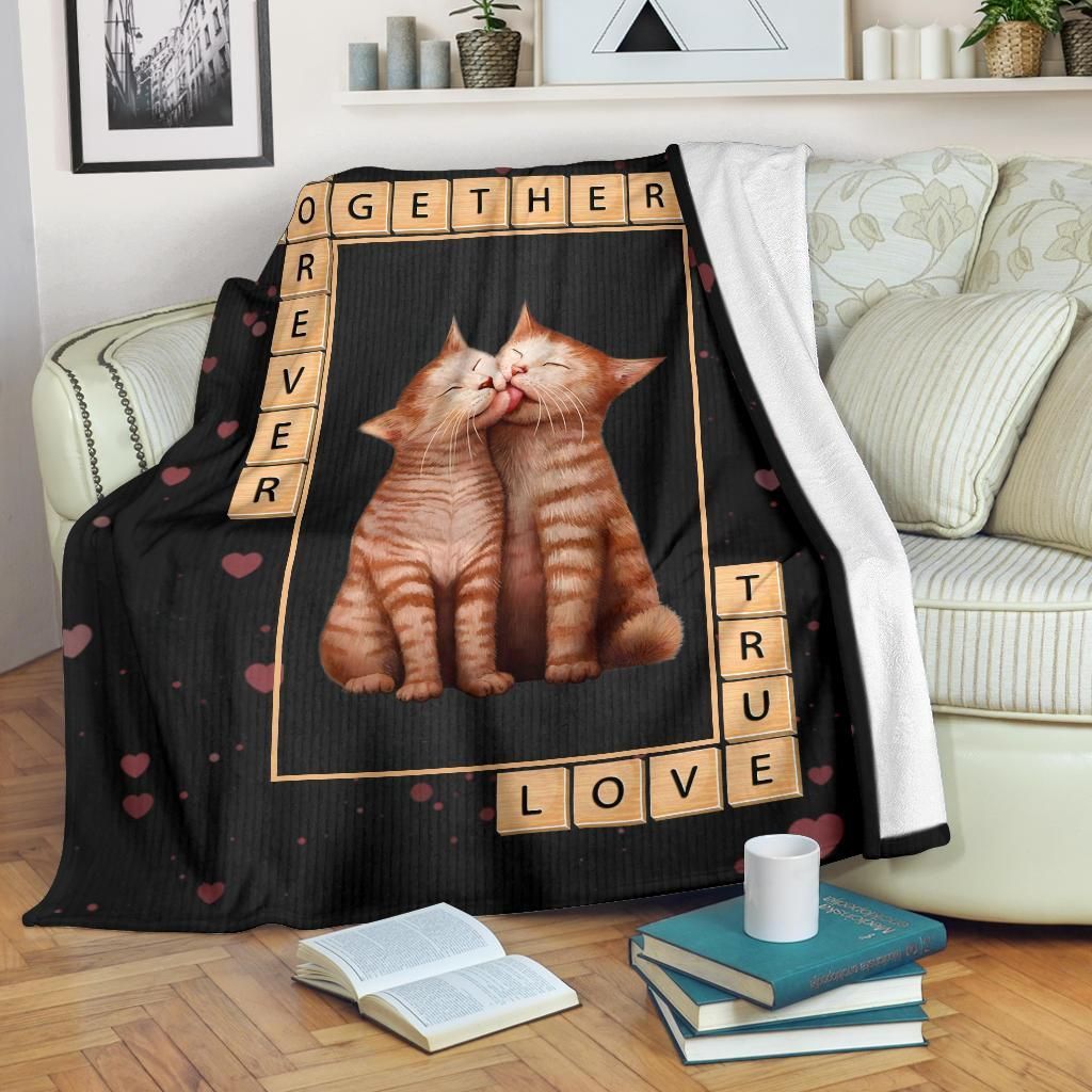 Cat Sherpa Fleece Blanket