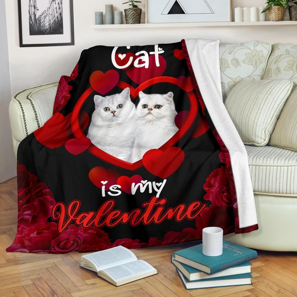 Cat Sherpa Fleece Blanket