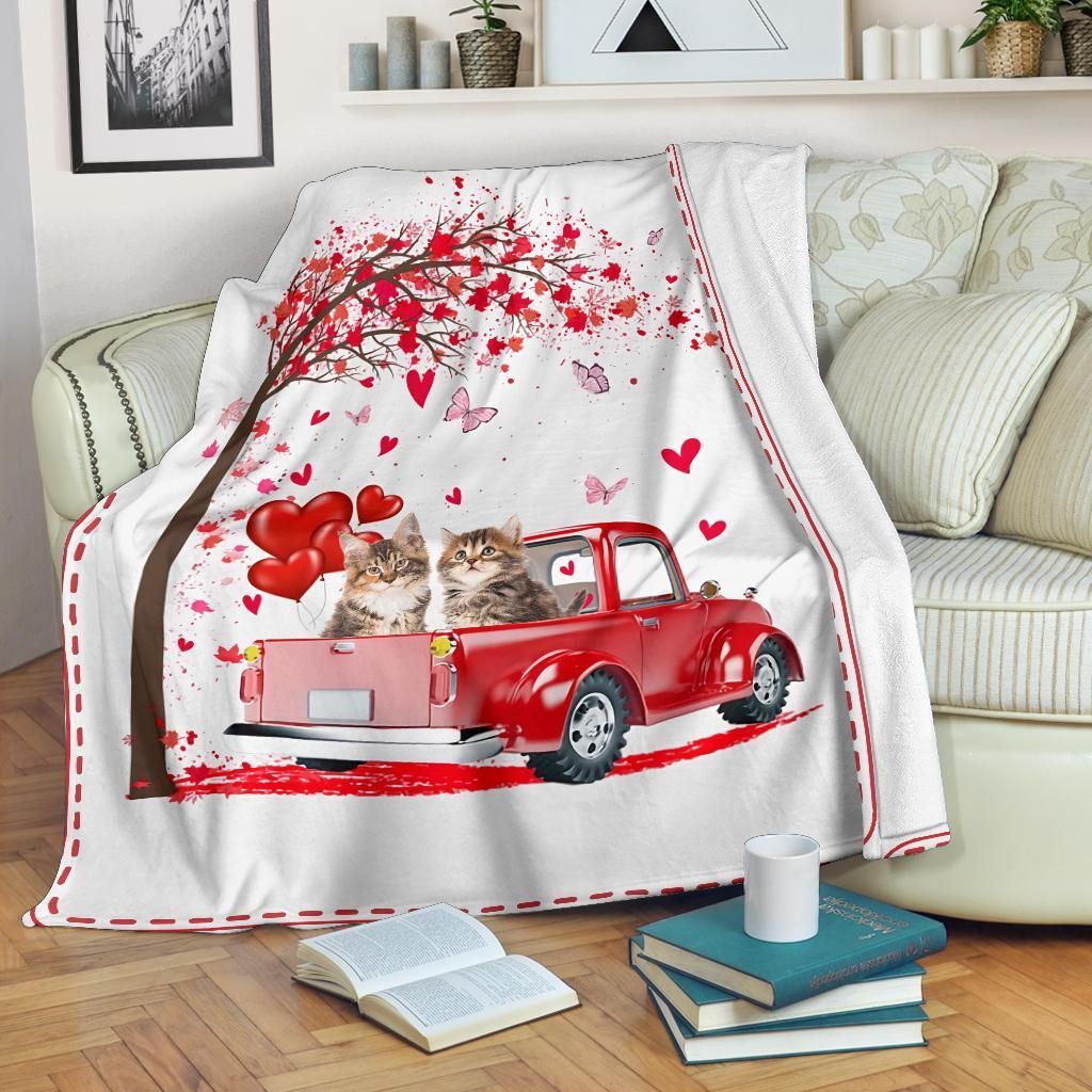 Cat Sherpa Fleece Blanket