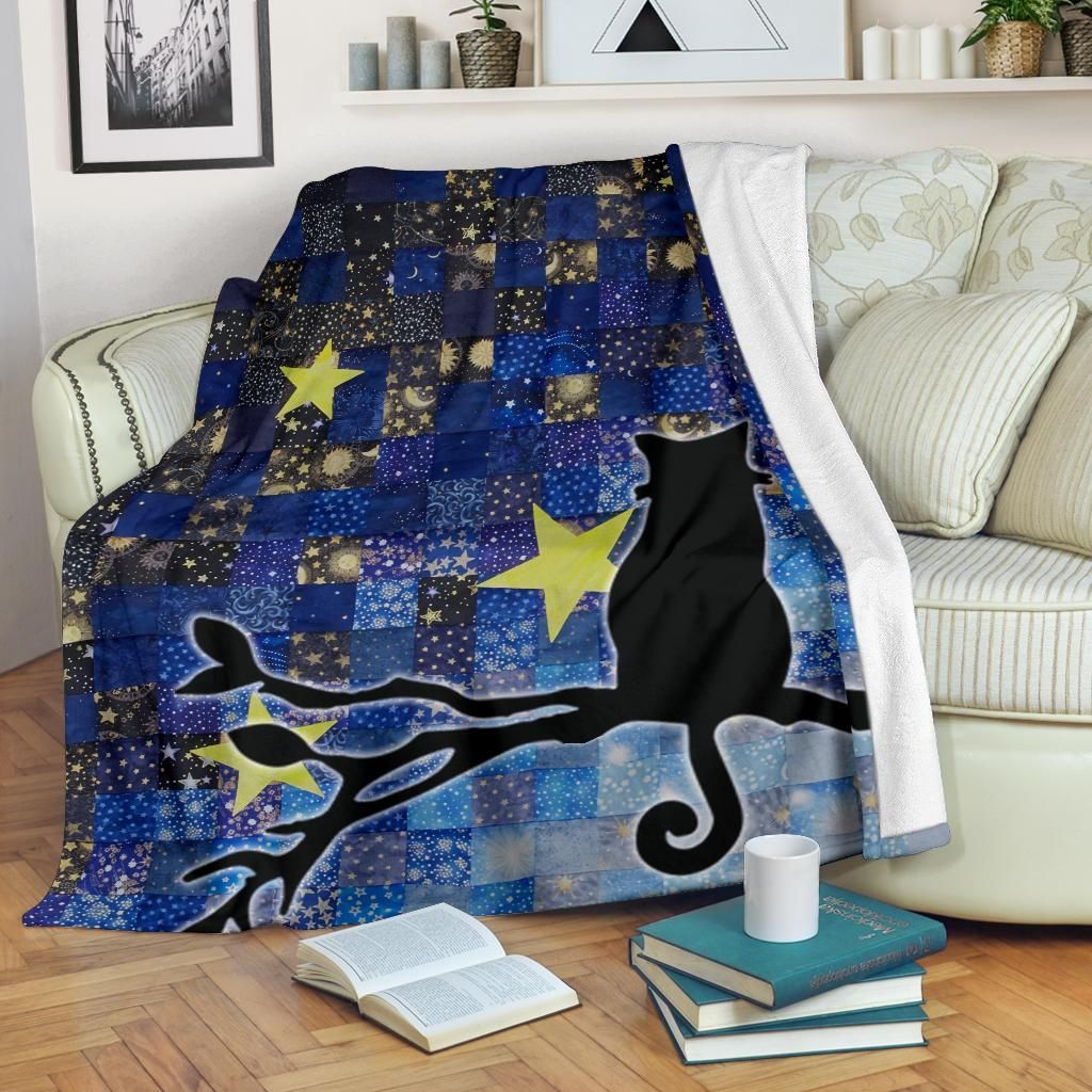 Cat Sherpa Fleece Blanket