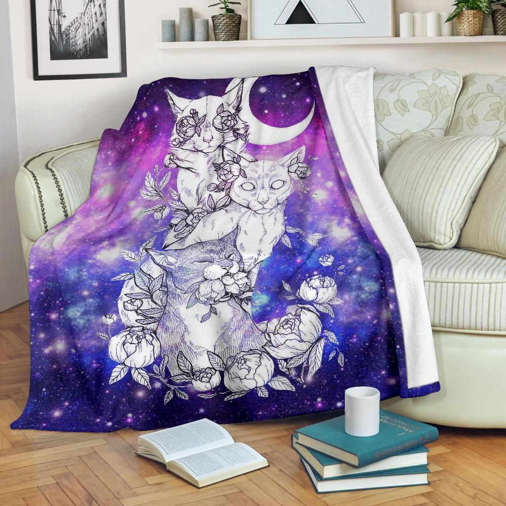 Cat Sherpa Fleece Blanket