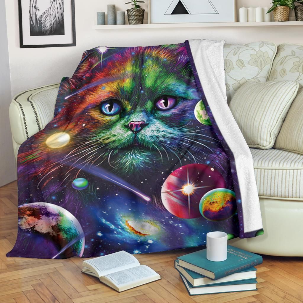 Cat Sherpa Fleece Blanket